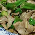 すてぃっく's cooksnap of when they made 豚バラとオクラ のにんにく炒め.