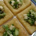 つばき417's cooksnap of when they made 簡単！油揚げのカナッペ＊オクラチーズのせ.