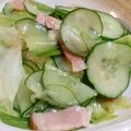 レオミウ's cooksnap of when they made 簡単！レタスとベーコンと胡瓜のサラダ.