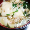 みきんたちゃん's cooksnap of when they made 余った餃子の皮で☆簡単　ワンタン風スープ.