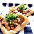 hiroerico's cooksnap of when they made ☆油揚げの納豆チーズのせ☆.