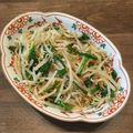 ばたみそーぱん☆'s cooksnap of when they made 簡単おつまみ♪ニラとささみのピリ辛ナムル.