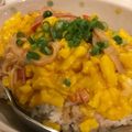 らん໒꒱'s cooksnap of when they made 簡単　時短　かに玉丼　玄米.