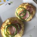 amiamimam's cooksnap of when they made おから蒸しパンでハムたまトースト.