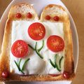 moon frog's cooksnap of when they made 朝から簡単カワイイ＊＊＊ お花トースト.