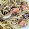 りえかママ's cooksnap of when they made エビとツナの和風パスタ.
