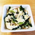 かぉちゃん♥'s cooksnap of when they made 簡単♪小松菜の卵とじ.