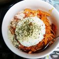 いちごあめ、's cooksnap of when they made お皿ひとつで超簡単✨綺麗な目玉焼き♡.