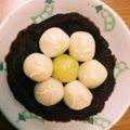 やかめのすけ's cooksnap of when they made 白玉粉とカボチャで♬月見うさぎ団子.