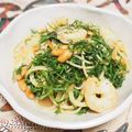 バカリャウ's cooksnap of when they made おかひじきとエビ、アンチョビのスパゲティ.