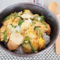 バカリャウ's cooksnap of when they made 水菜たっぷり長ネギで作る親子丼.