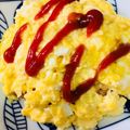 ｱｲﾊﾅ's cooksnap of when they made 簡単卵ふわふわ！オムライス♪.