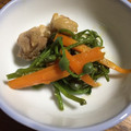 クックNXNTUG☆'s cooksnap of when they made ミズの実と豚肉の炒めもの.