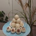 ひなたいがー's cooksnap of when they made 白玉粉で♪お月見だんご.