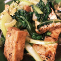 nyaoppi's cooksnap of when they made チンゲン菜と厚揚げのオイスターソース炒め.