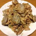 むっちまみー's cooksnap of when they made 里芋と豚肉にんにくバター炒め.