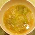 まみ☆ぷい's cooksnap of when they made 春色～レタス新玉味噌汁.