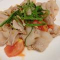 みんげら's cooksnap of when they made 豚バラとトマトのぽん酢炒め 大葉合え.