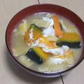 きらり流れ星's cooksnap of when they made かぼちゃ、わかめ、卵の味噌汁.