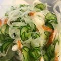 ひまわりTARO's cooksnap of when they made 辛くない 玉ねぎ きゅうり 竹輪の酢の物.
