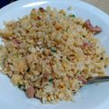 あいあいママさん's cooksnap of when they made 塩辛とベーコンの炒飯.