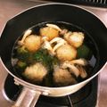 S72☆'s cooksnap of when they made 残った餃子のあんで♪絶品餃子団子スープ.