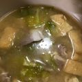 かなた！'s cooksnap of when they made レタスと豚こまのお味噌汁.