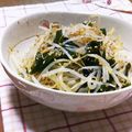 つつくみ's cooksnap of when they made 低糖質レシピ　もやしとワカメのポン酢和え.