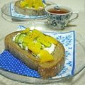 オレンジデイ's cooksnap of when they made 春色☀オレンジと胡瓜のオープンサンド.