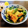 ももちゃんのれしぴ's cooksnap of when they made 鶏ササミと茄子の出汁炒め。.