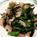 ぽぽ0616's cooksnap of when they made ほうれん草のベーコンバター炒め☆簡単!!.