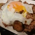 miminomusi's cooksnap of when they made 豚コマとナスの甘辛炒め★半熟味玉のせ.