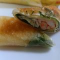 ろばお＆ひつえ's cooksnap of when they made 簡単＊海老と大葉とチーズのミニ春巻き.