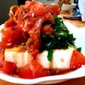 黒鯛一直線's cooksnap of when they made ニラトマトキムチおひたし.