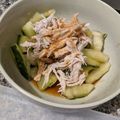 papicooo's cooksnap of when they made 簡単！きゅうりとサラダチキン香味だれかけ.