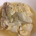 ポメちょん's cooksnap of when they made ふわふわ鶏肉とお豆腐の柳川風卵とじ.