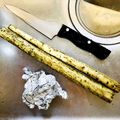 azbjbn's cooksnap of when they made アルミホイルで簡単♡ごぼうの皮むき.