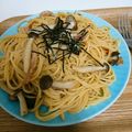 yukca's cooksnap of when they made 一人飯♪和風きのこパスタ.