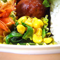ゆうジュニア's cooksnap of when they made ほうれん草とコーンのマヨカレー炒め.