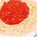 クック57W0GW☆'s cooksnap of when they made スパゲティポモドーロ.