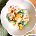 クックJHAWNU☆'s cooksnap of when they made ✿ちくわとコーンの簡単サラダ✿.