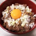 シノコ1126's cooksnap of when they made ねぎ玉牛丼.