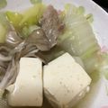 piro0204's cooksnap of when they made 冬にお手軽あったか！ 昆布茶で肉湯豆腐鍋.