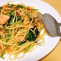 _mk's cooksnap of when they made 鮭とほうれん草の和風パスタ.