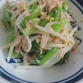 柊さくら's cooksnap of when they made レンジで簡単。もやしと小松菜のナムル和え.