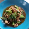 ぴあののりこ's cooksnap of when they made 簡単★チンゲン菜と豚肉の炒め物.