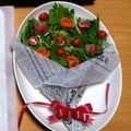 oninopantu's cooksnap of when they made サーモンとハムの花束サラダ.