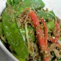 cocomi's cooksnap of when they made さやえんどうのゴマゴマ～.