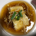 みっぽろ's cooksnap of when they made めんつゆで★揚げ出し豆腐のえのきあんかけ.