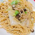 umikori's cooksnap of when they made 辛さは後づけ♪キノコのペペロンチーノ.